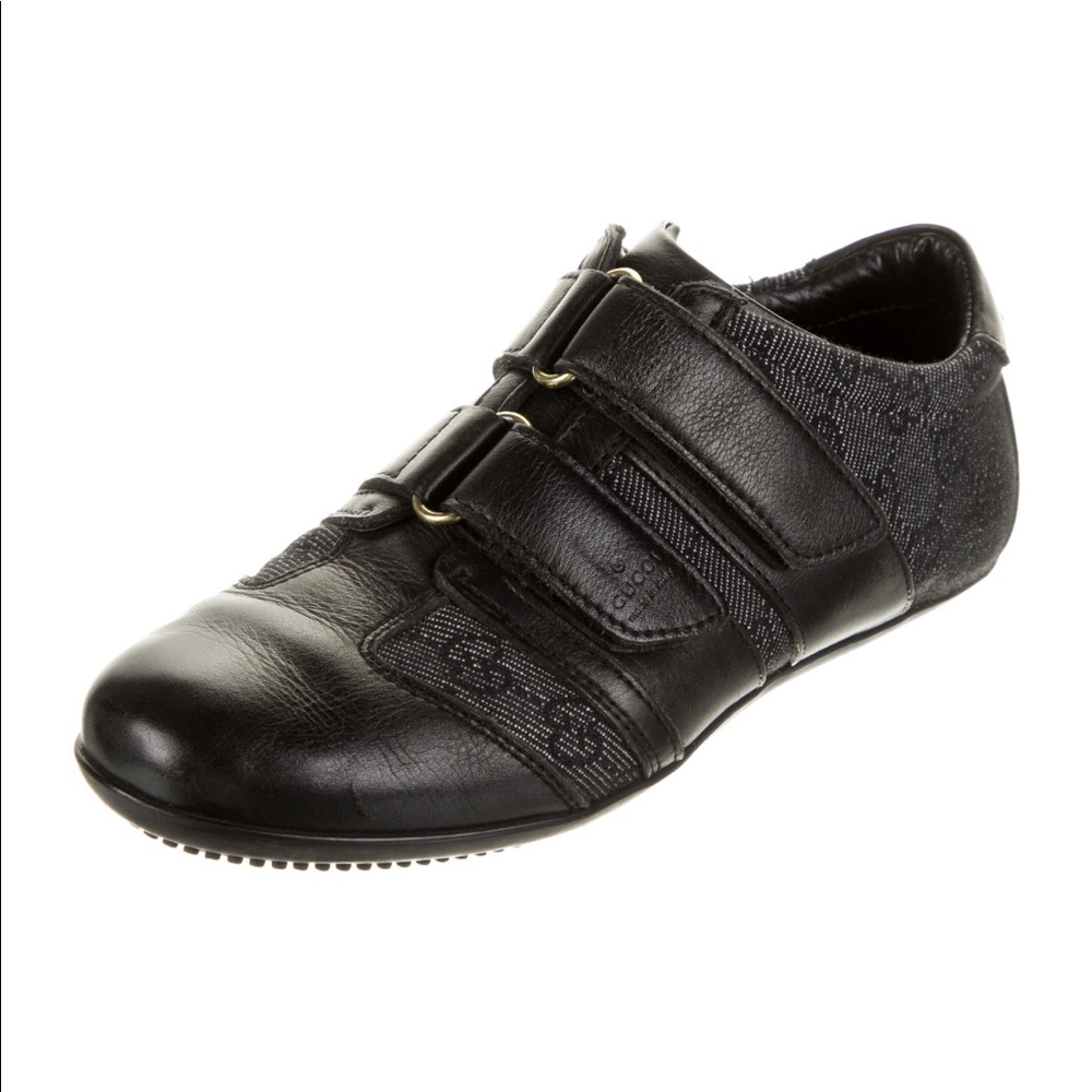 Gucci GG Low Top Denim & Leather Sneakers 7.5 - Picture 6 of 17